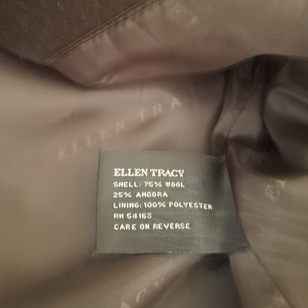 Elegant Chocolate Brown  Womans Coat 8P - Picture 9 of 15